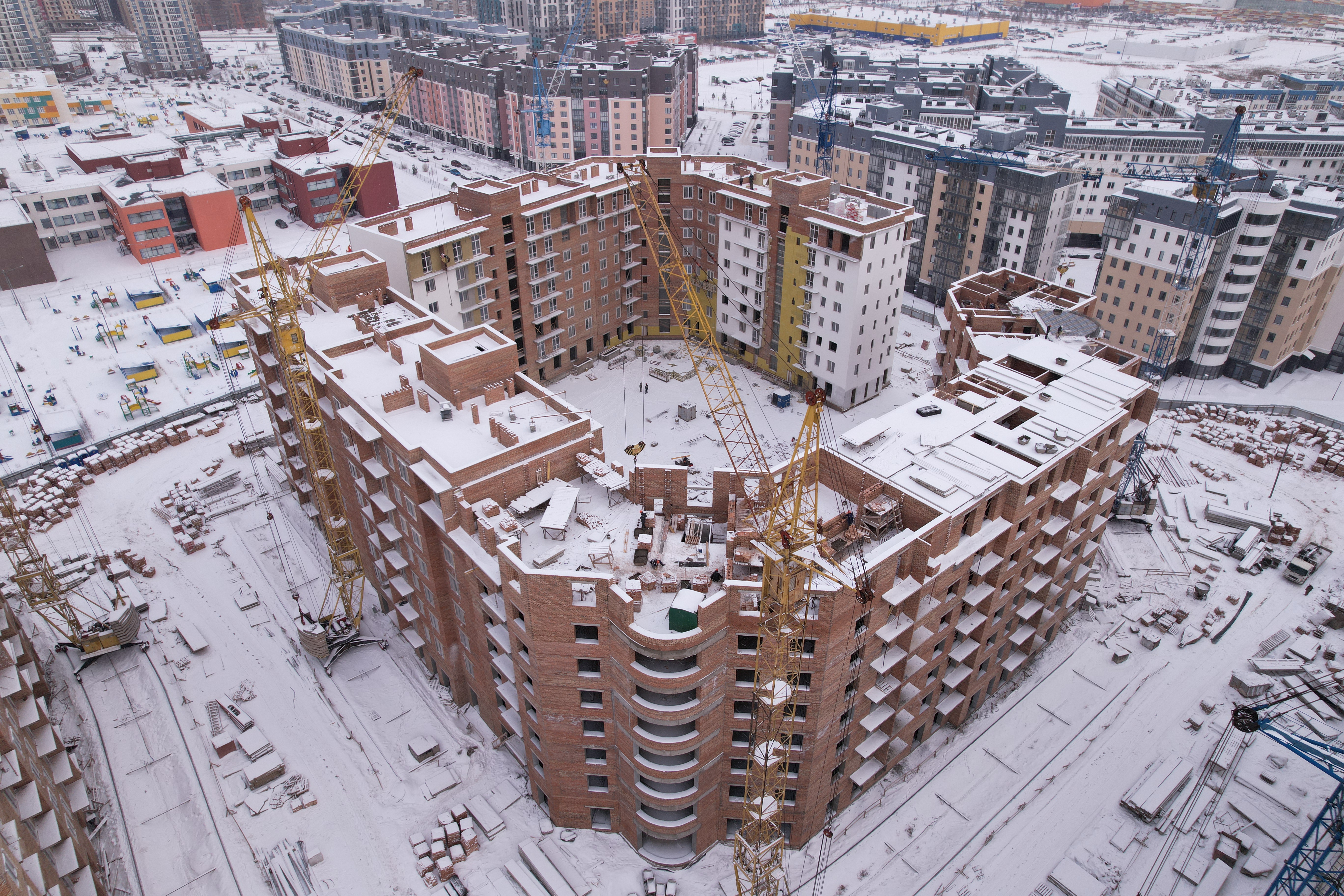 Ход Строительства ЖК ПРЕОБРАЖЕНСКИЙ Дом №8 ФЕВРАЛЬ 2023